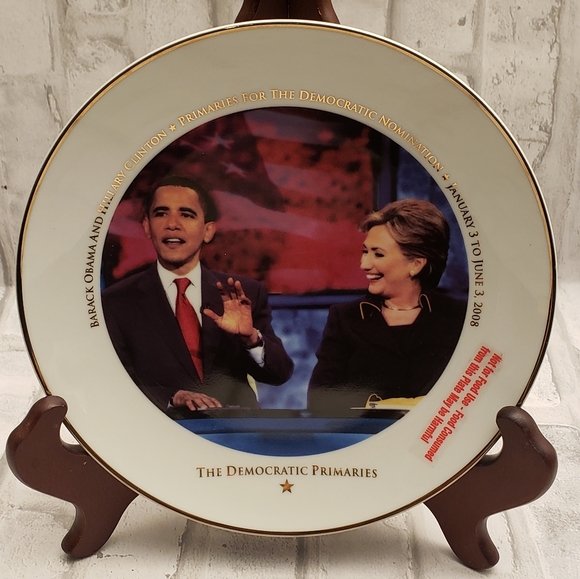 2008 Democratic Primaries 1st Ed Collectible Plate - Picture 5 of 7